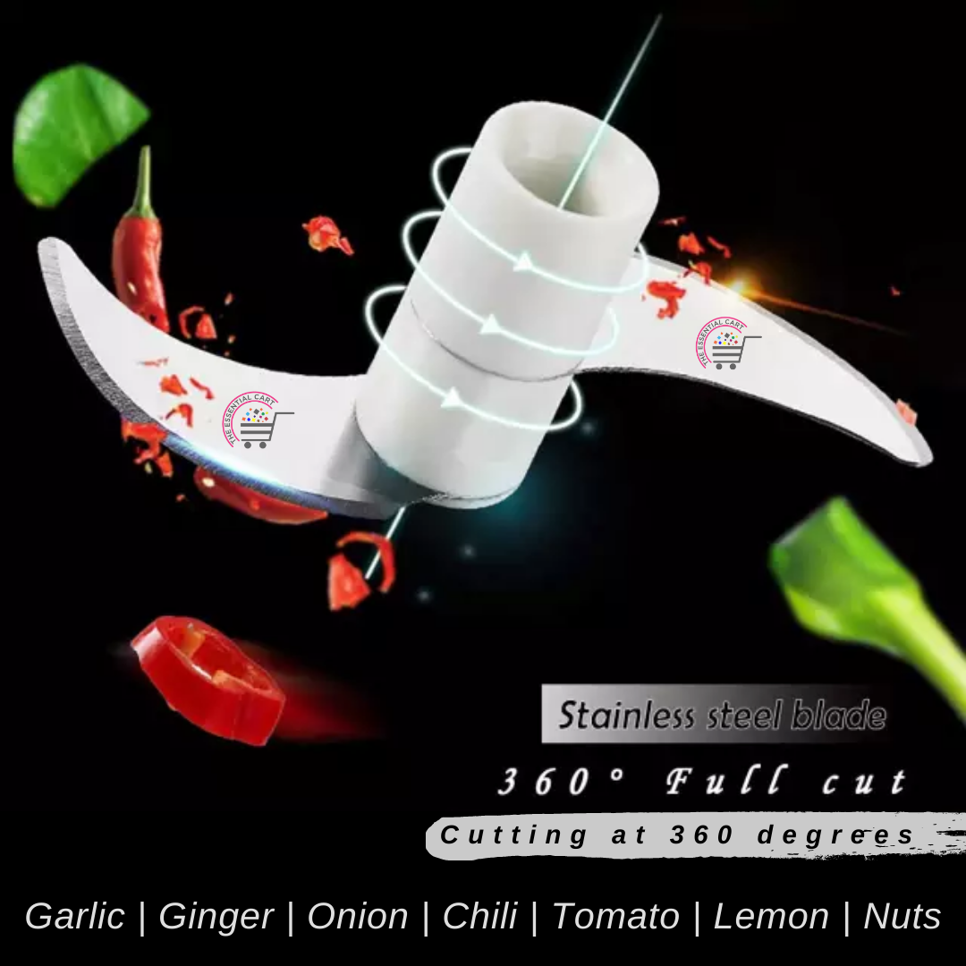 Mini Speedy Chopper - Manual Hand Pull  Garlic Slicer