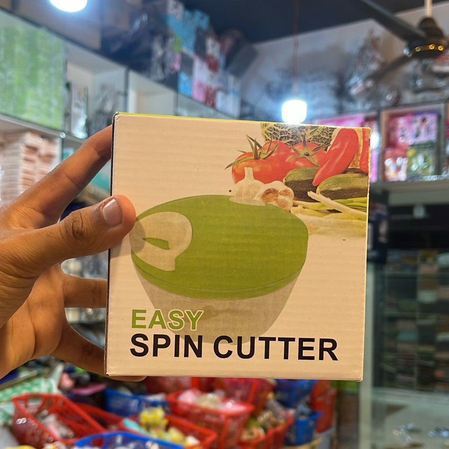 Manual Spin Cutter - Hand Pulled Vegetable  & Fruit Chopper