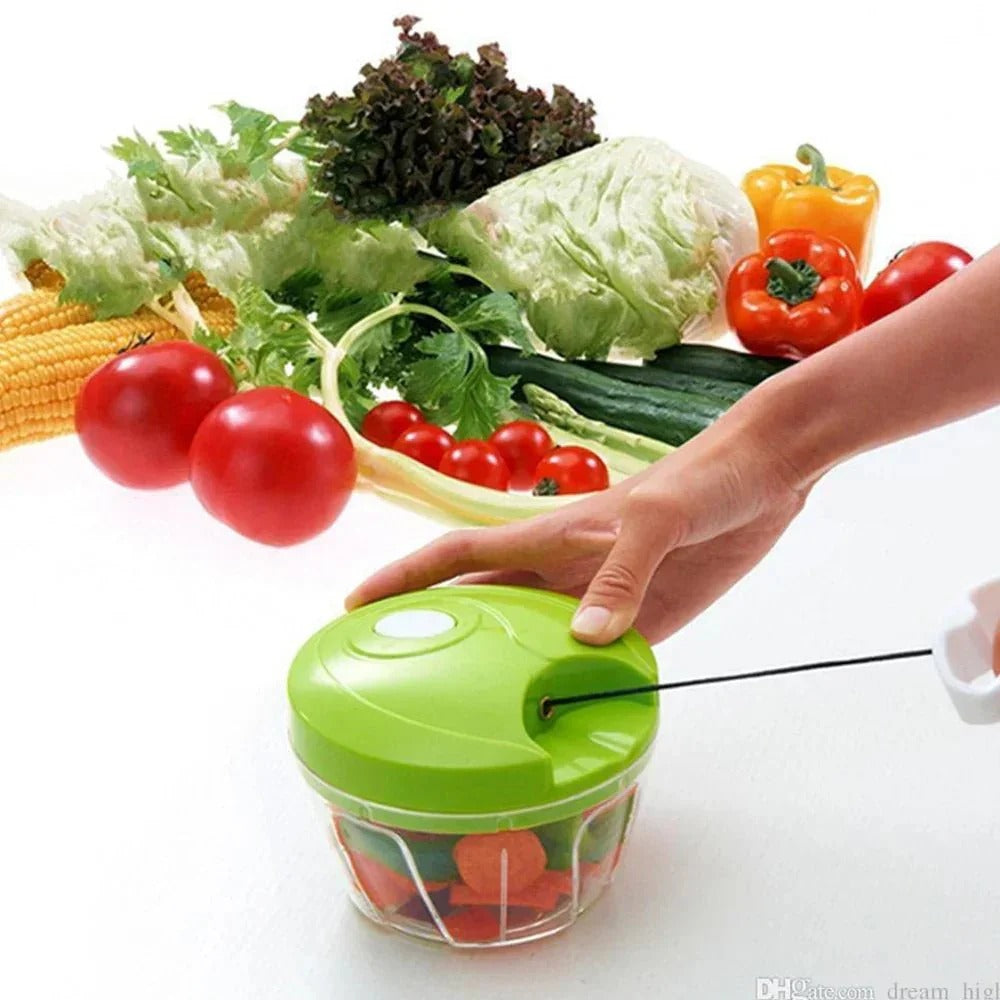 Manual Spin Cutter - Hand Pulled Vegetable  & Fruit Chopper