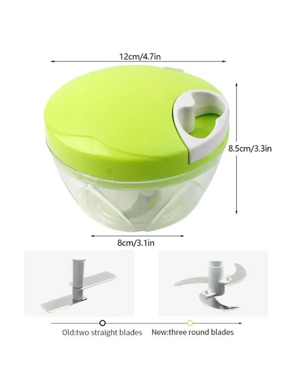 Manual Spin Cutter - Hand Pulled Vegetable  & Fruit Chopper