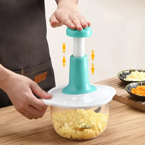 1.5L Push Chopper - Hand Press Vegetable Cutter