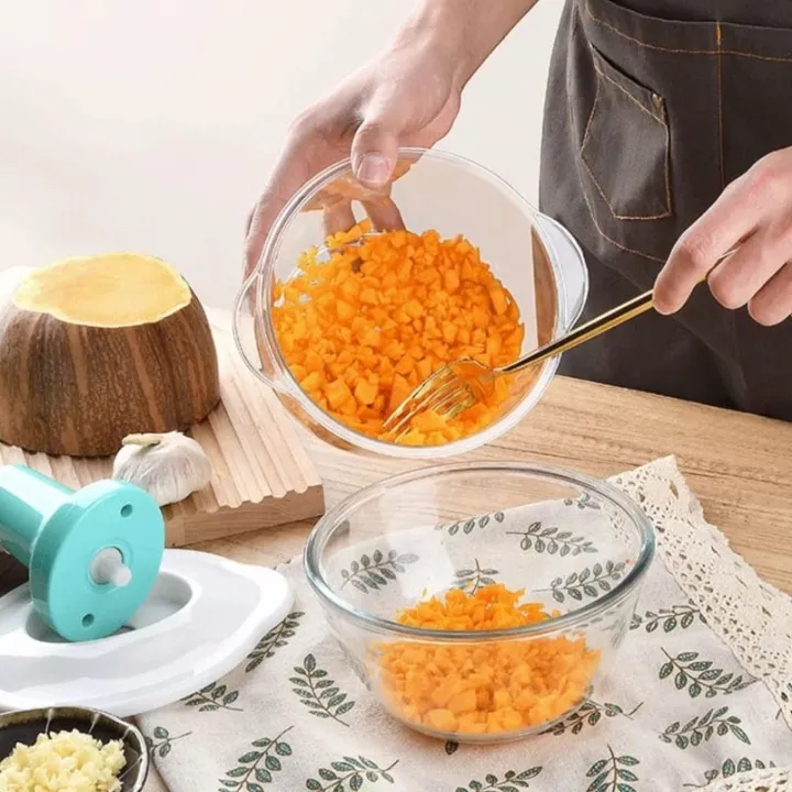 1.5L Push Chopper - Hand Press Vegetable Cutter
