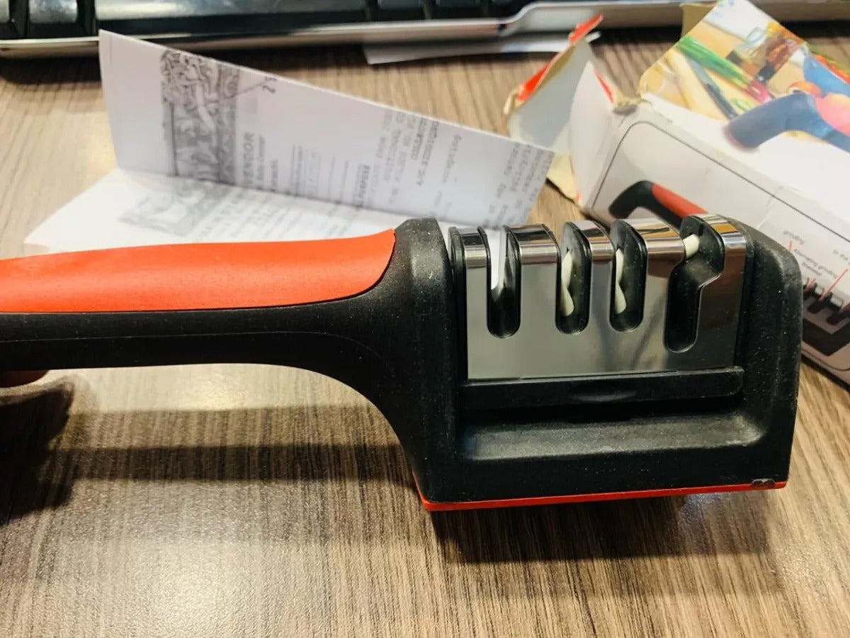 3-Stage Professional Knife Sharpener -  Manual Kitchen Tool