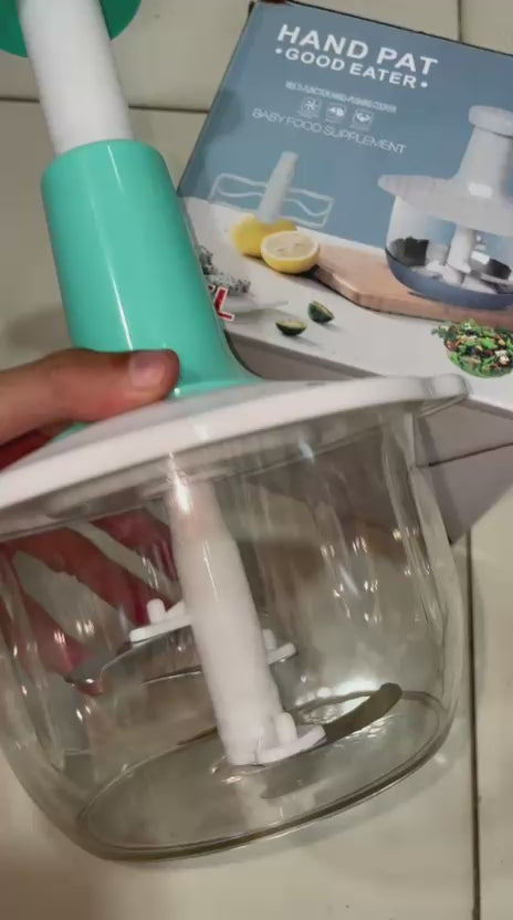 1.5L Push Chopper - Hand Press Vegetable Cutter